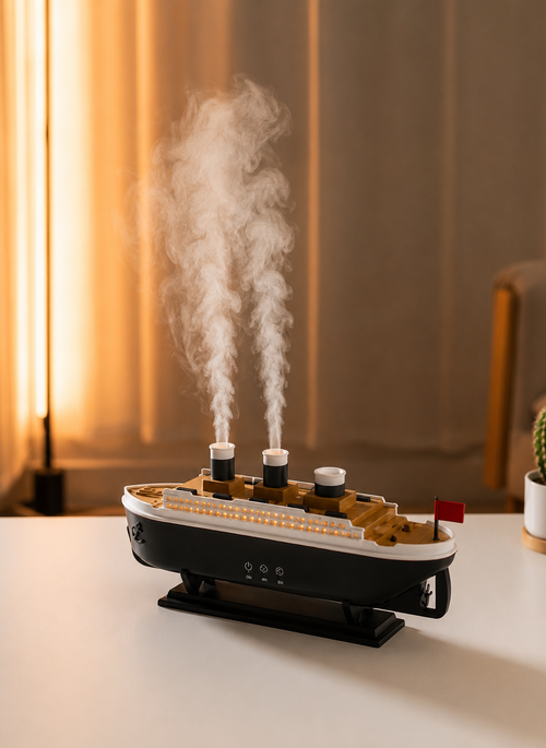 Titanic Ship Jellyfish Aroma Diffuser | LED Light Humidifier | Essential Oil Aromatherapy
