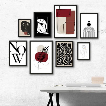 Abstract Ethereal Framed Wall Gallery Set – 8 Piece