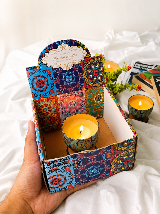 Luxury Scented Candle Gift Set – Decorative Tin Candles with Premium Gift Box