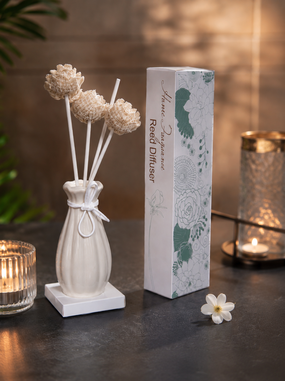 Luxury Flower Reed Diffuser Vase – Long Lasting Home Fragrance & Elegant Décor🏺