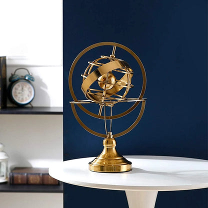Uri Globe Ornament – Luxury Metal Tabletop Décor