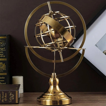 Uri Globe Ornament – Luxury Metal Tabletop Décor