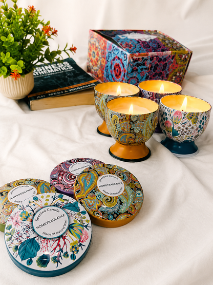 Luxury Scented Candle Gift Set – Decorative Tin Candles with Premium Gift Box
