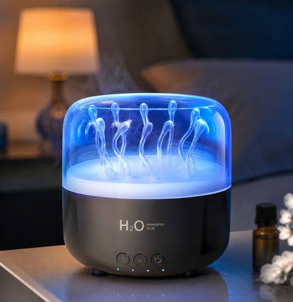 H2O Humidifier Plus – Ultrasonic Aroma Diffuser & Cool Mist Humidifier with LED Night Light