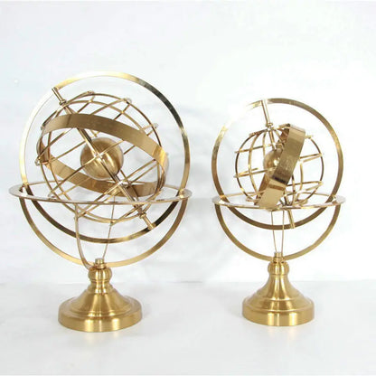 Uri Globe Ornament – Luxury Metal Tabletop Décor