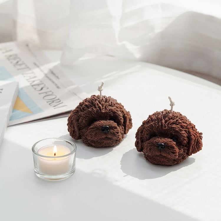 Puppy Face Candle