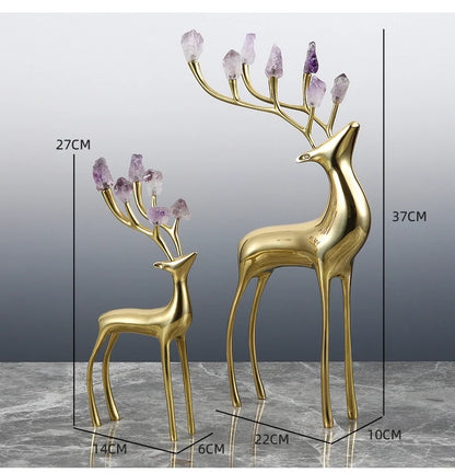 Ardax Brass Deer – Luxury Decorative Sculpture