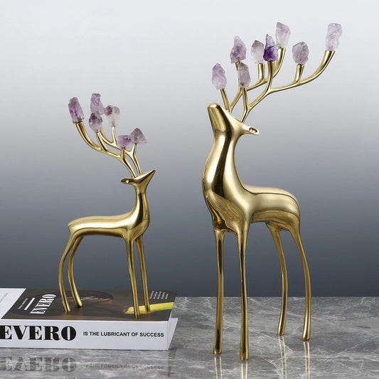 Ardax Brass Deer – Luxury Decorative Sculpture