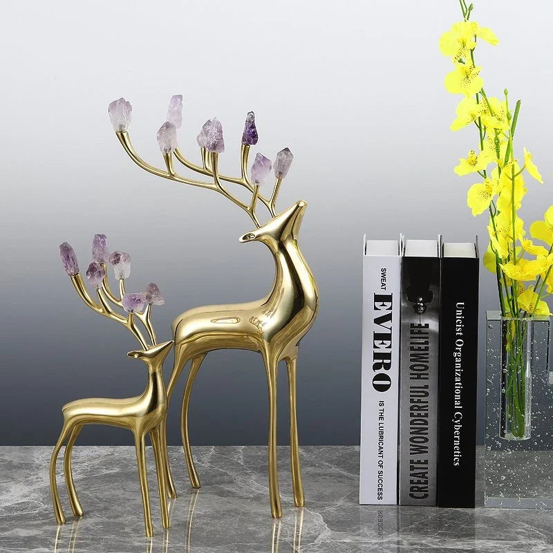 Ardax Brass Deer – Luxury Decorative Sculpture