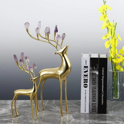 Ardax Brass Deer – Luxury Decorative Sculpture