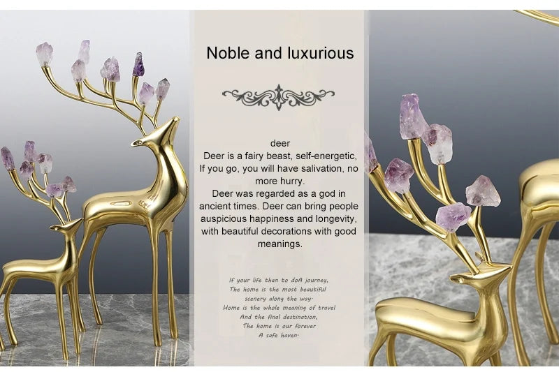 Ardax Brass Deer – Luxury Decorative Sculpture
