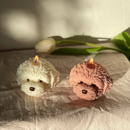 Puppy Face Candle