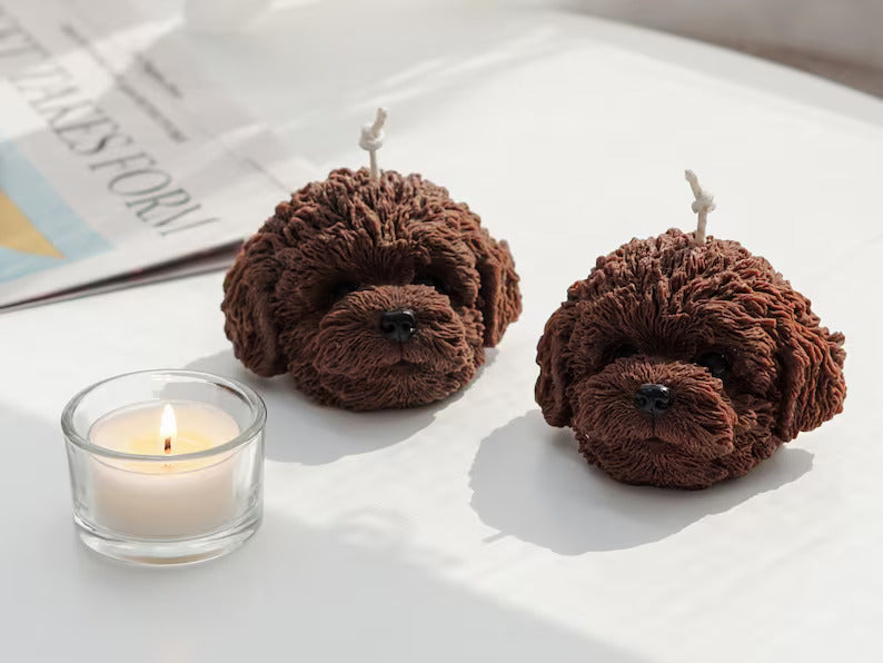 Puppy Face Candle