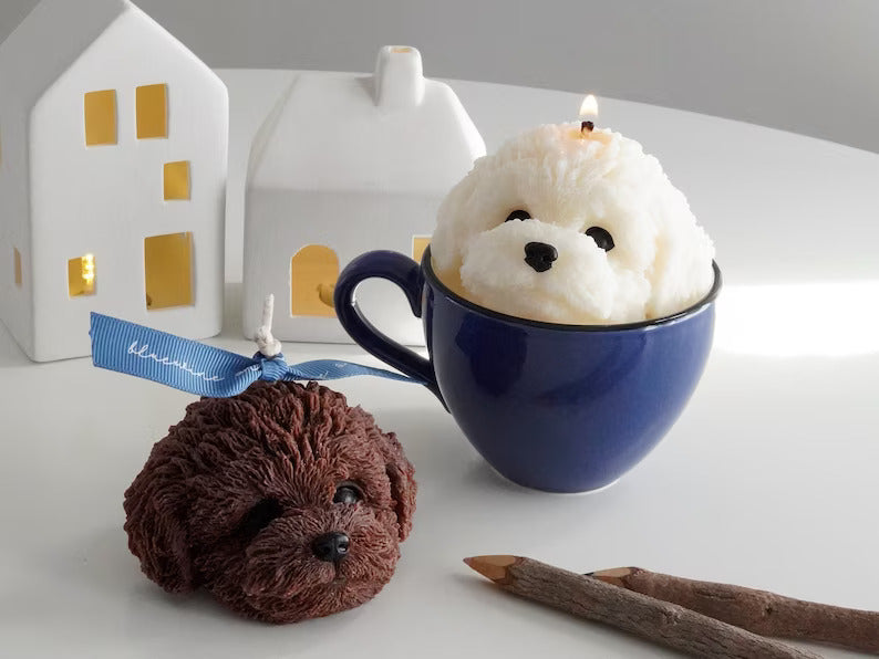 Puppy Face Candle
