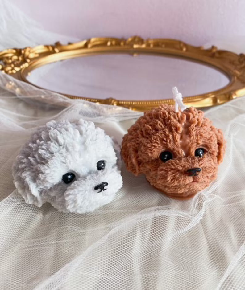 Puppy Face Candle