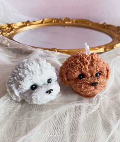 Puppy Face Candle
