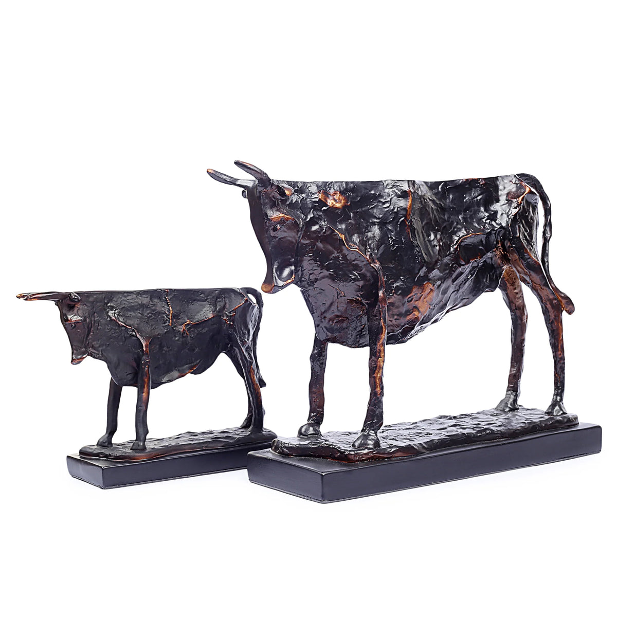 Fortune Cow Statue – Set of 2