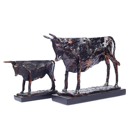 Fortune Cow Statue – Set of 2
