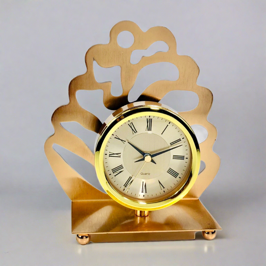 Metallic Golden Table Clock